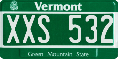 VT license plate XXS532