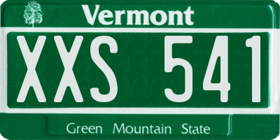 VT license plate XXS541