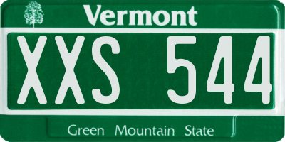 VT license plate XXS544