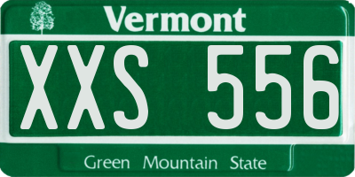 VT license plate XXS556