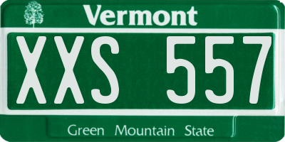 VT license plate XXS557
