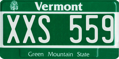 VT license plate XXS559
