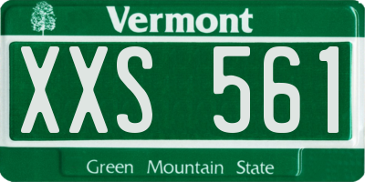VT license plate XXS561