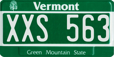 VT license plate XXS563