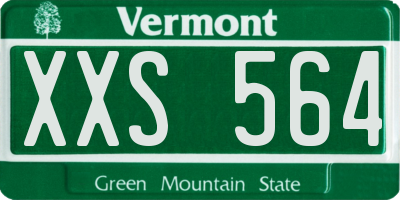 VT license plate XXS564