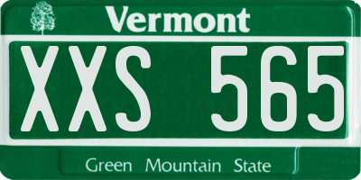 VT license plate XXS565