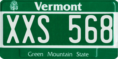 VT license plate XXS568