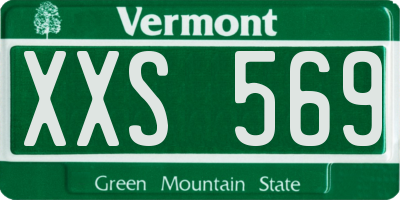 VT license plate XXS569