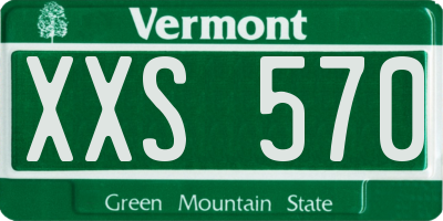 VT license plate XXS570