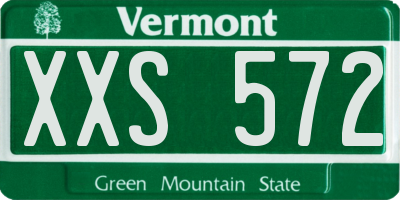 VT license plate XXS572