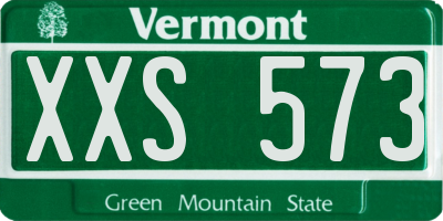 VT license plate XXS573