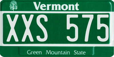 VT license plate XXS575