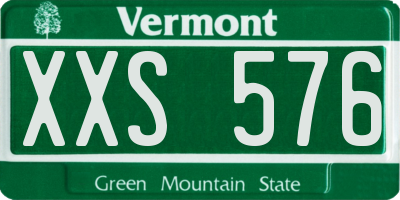 VT license plate XXS576