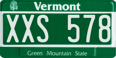 VT license plate XXS578