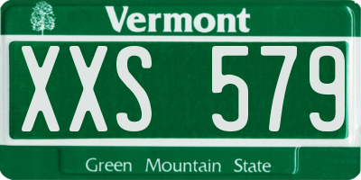 VT license plate XXS579