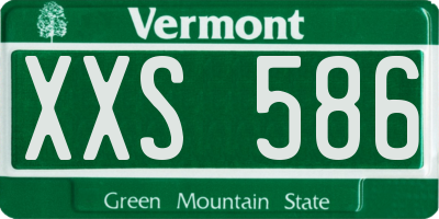 VT license plate XXS586