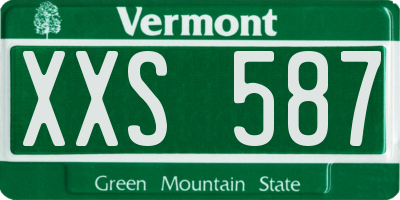 VT license plate XXS587
