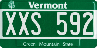 VT license plate XXS592