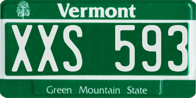 VT license plate XXS593