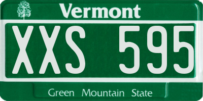 VT license plate XXS595
