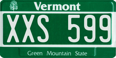 VT license plate XXS599
