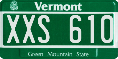 VT license plate XXS610