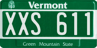 VT license plate XXS611