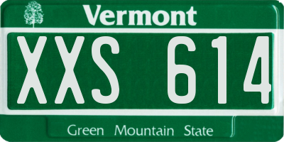 VT license plate XXS614