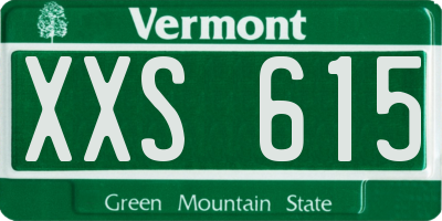 VT license plate XXS615