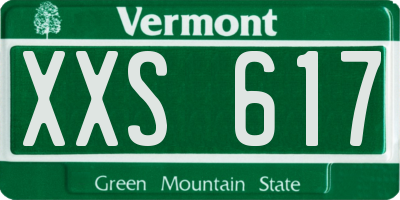 VT license plate XXS617