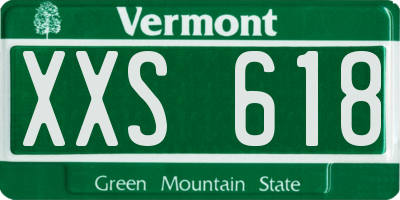 VT license plate XXS618