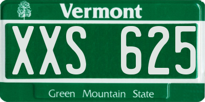 VT license plate XXS625