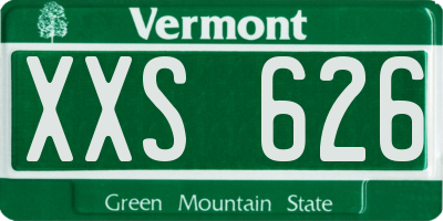 VT license plate XXS626