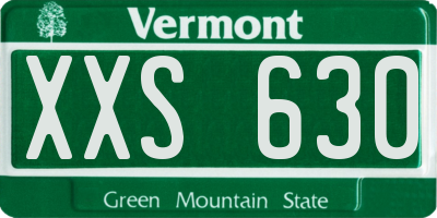 VT license plate XXS630