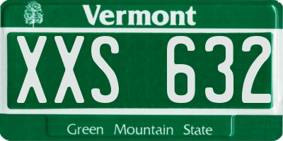 VT license plate XXS632