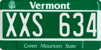 VT license plate XXS634
