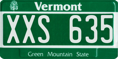 VT license plate XXS635