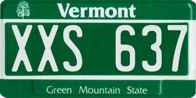 VT license plate XXS637