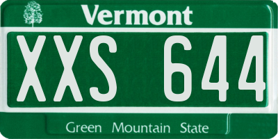 VT license plate XXS644