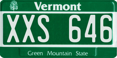 VT license plate XXS646