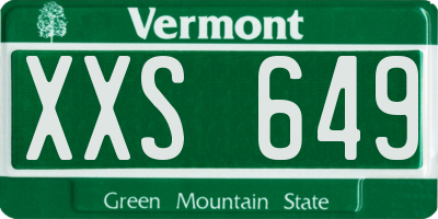 VT license plate XXS649