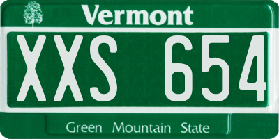 VT license plate XXS654