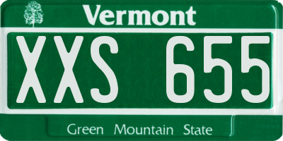 VT license plate XXS655