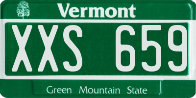 VT license plate XXS659