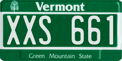 VT license plate XXS661