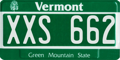 VT license plate XXS662
