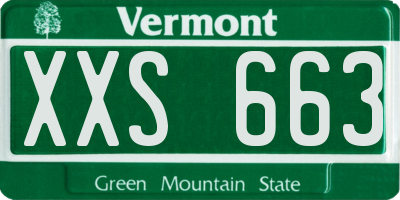 VT license plate XXS663