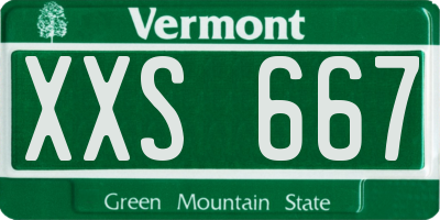 VT license plate XXS667