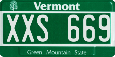 VT license plate XXS669