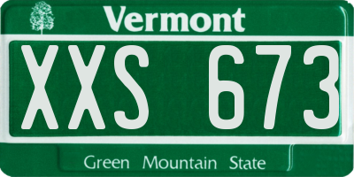 VT license plate XXS673